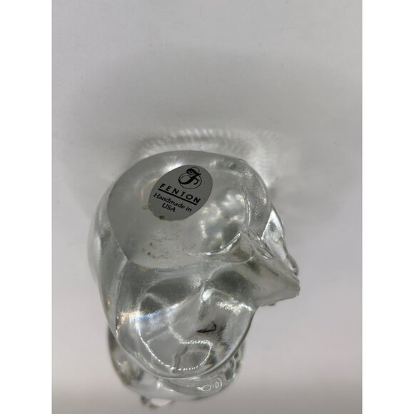 Fenton Handmade Collectible Glass Bear Figurine February Birthstone Purple Heart - Picture 3 of 4